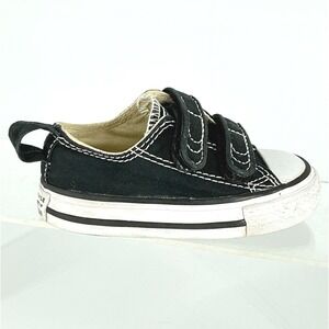 Converse Chuck Taylor All Star 2V Baby Size 4 Infant Boy Black Toddler Sneakers